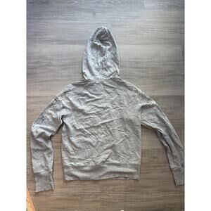 GAP Women’s Gray Floral Print Half-Zip Hoodie Sweatshirt M